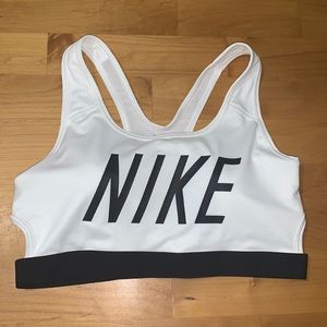 Nike sports bra size large Dri-Fit white/black